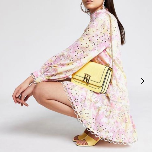 River Island high neck bride tie dress - Picture 4 of 10